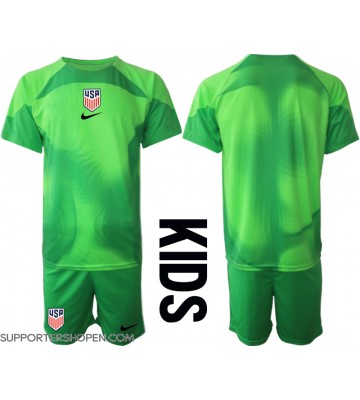 Förenta staterna Målvakt Bortatröja Barn VM 2022 Kortärmad (+ korta byxor)